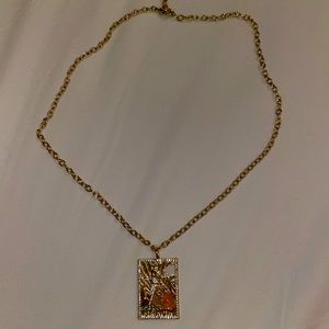 Tarot card necklace - strength, vitality, triumph